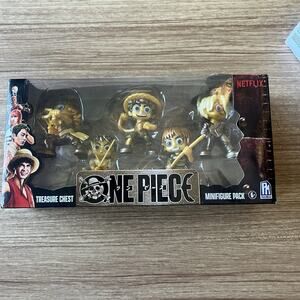 PhatMojo One Piece Treasure Chest Series 1 Gold Mini 2" Figures 5-Pk Netflix New